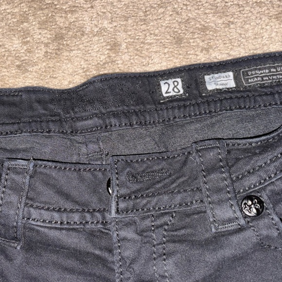 Miss Me Black Denim Jeans w/ Bedazzled Pockets Size 28 - Picture 4 of 4